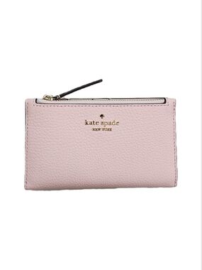 Kate Spade Blush Pink Wallet with Gold Accents
